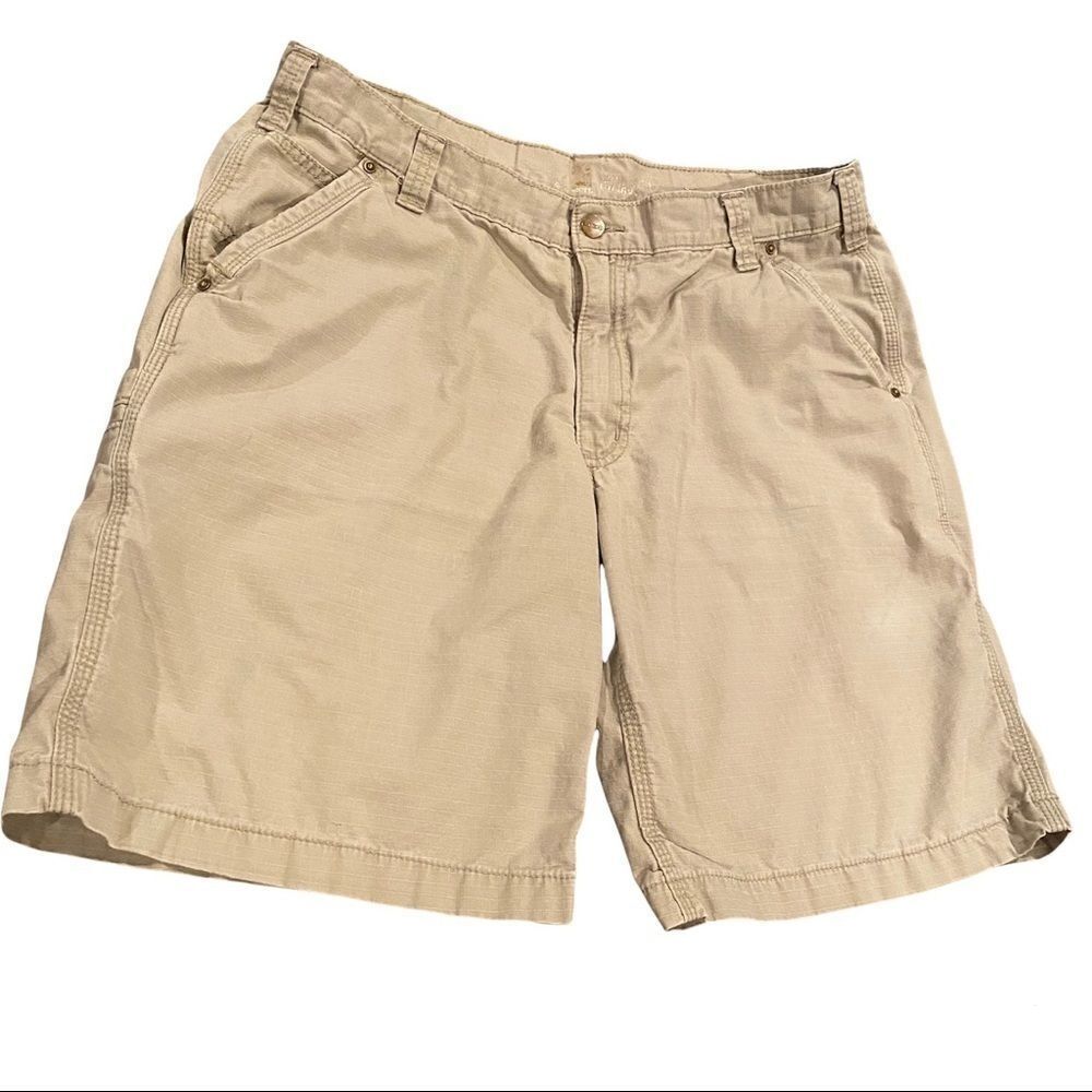 Carhartt Ripstop Khaki Pants Size 38 Flat Front
